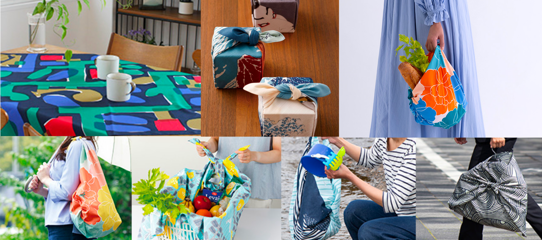 Stylish Furoshiki (Japanese wrapping cloth) for Everyday Use