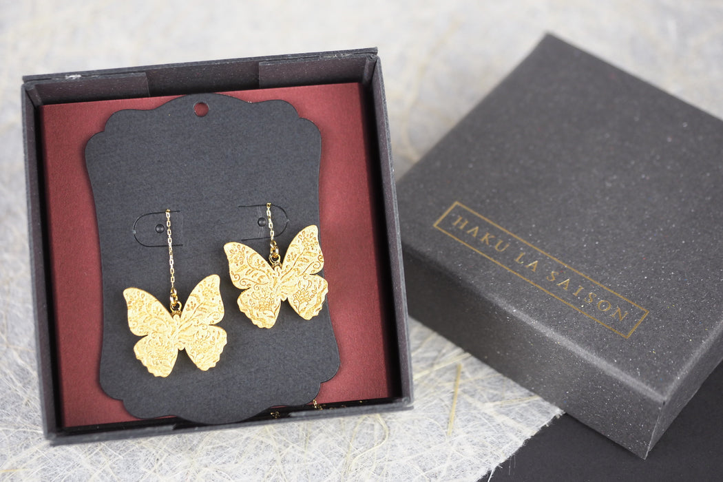 Hakuichi - Pierced earrings - Butterfly