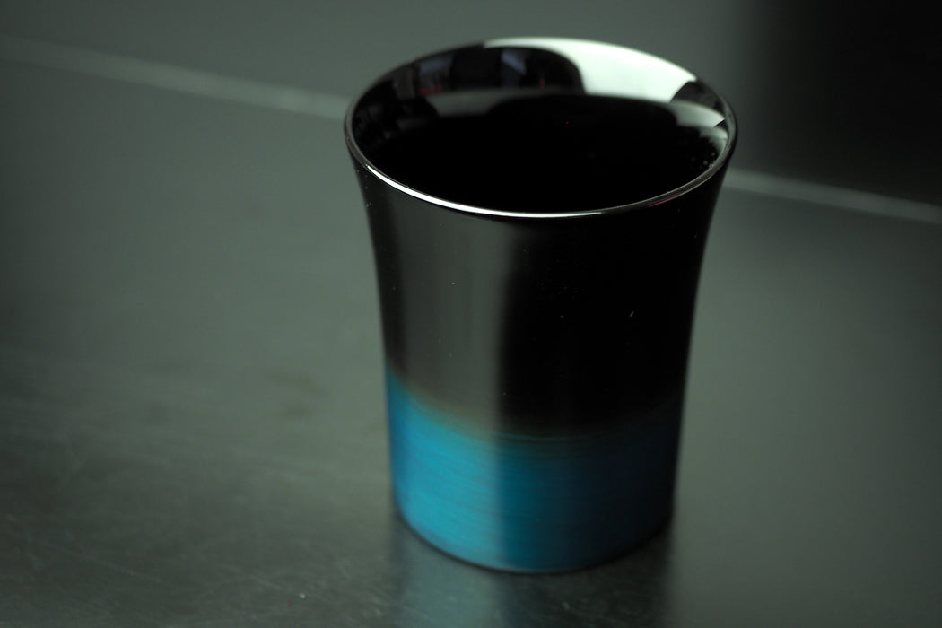 Wajima-Nuri Japan Lacquerware Cup with Blue Gradation - Large