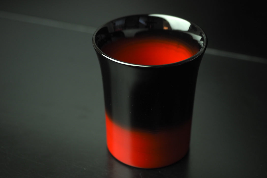 Wajima-Nuri Japan Lacquerware Cup with Red Gradation - Large