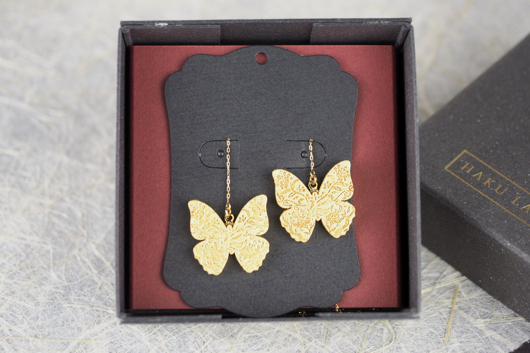 Hakuichi - Pierced earrings - Butterfly