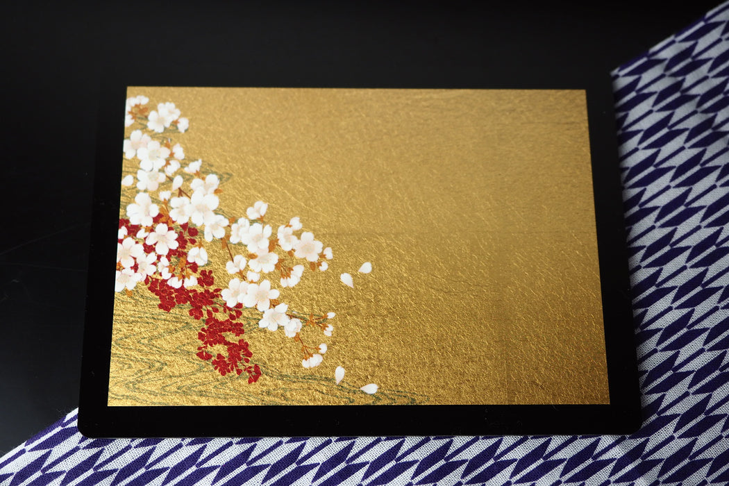 Gold Leaf Mousepad - Cherry Blossom (16.7cm x 12cm)