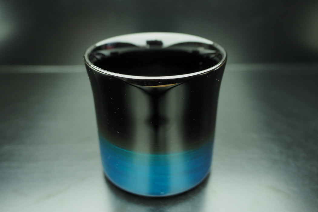 Wajima-Nuri Japan Lacquerware Cup with Blue Gradation - Medium