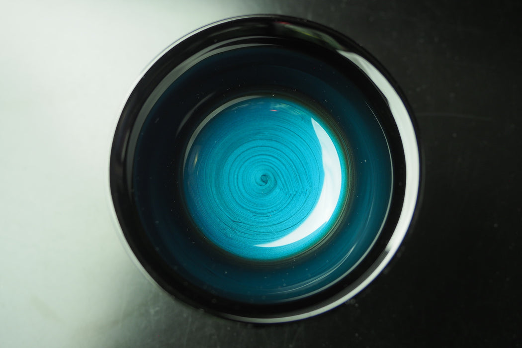 Wajima-Nuri Japan Lacquerware Sake Cup with Blue Gradation