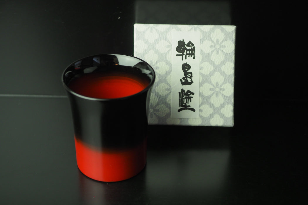 Wajima-Nuri Japan Lacquerware Cup with Red Gradation - Large