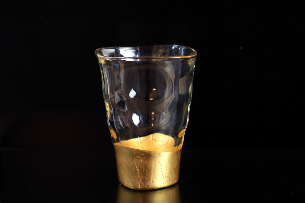 "Kannyu" Warped Glass with Gold Crazing (250ml)