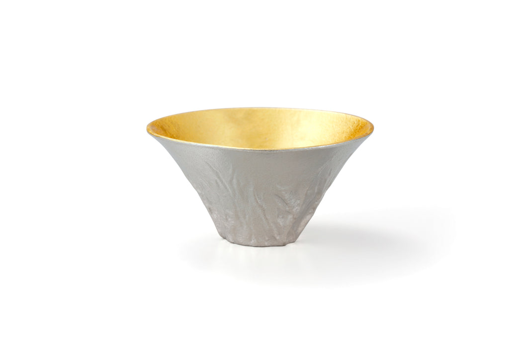 Nousaku - Mt.Fuji Sake Cup Gift Set (Silver outer - Silver inner & Silver outer - Gold inner)